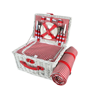 Picnic Basket Set Baskets 4 Person Wicker-1973194015985766400