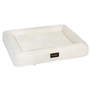 Pawz L Size Orthopedic Dog Bed with Corduroy Removable Cover Waterproof Washable Beige-1996005463518482432