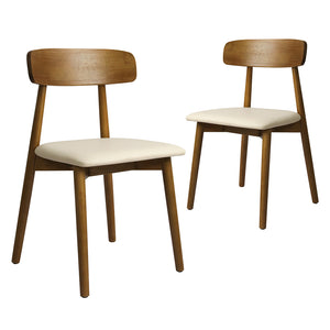 Levede 2x Dining Chairs Kitchen Chair Walnut-1973194086252941312