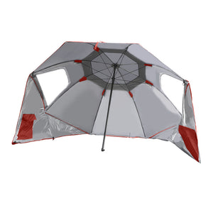 Mountview Beach Umbrella Outdoor Umbrellas Red 2.33M-1973193757788606464