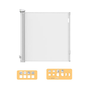 BoPeep Retractable Baby Safety Gates 150cm White 150 cm-1973193926403821568