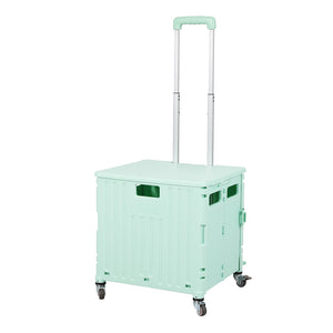 Folding Shopping Trolley Cart Portable Green-1973193722497732608