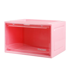 Stacked Sneaker Display Case Stackable Pink-1973193714444668928