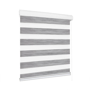 Marlow Blackout Zebra Roller Blind Curtains 60x210 Grey-1975420491334291456