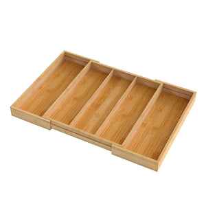 Toque Bamboo Expandable Kitchen Drawer Organizer Storage-1996005512273072128