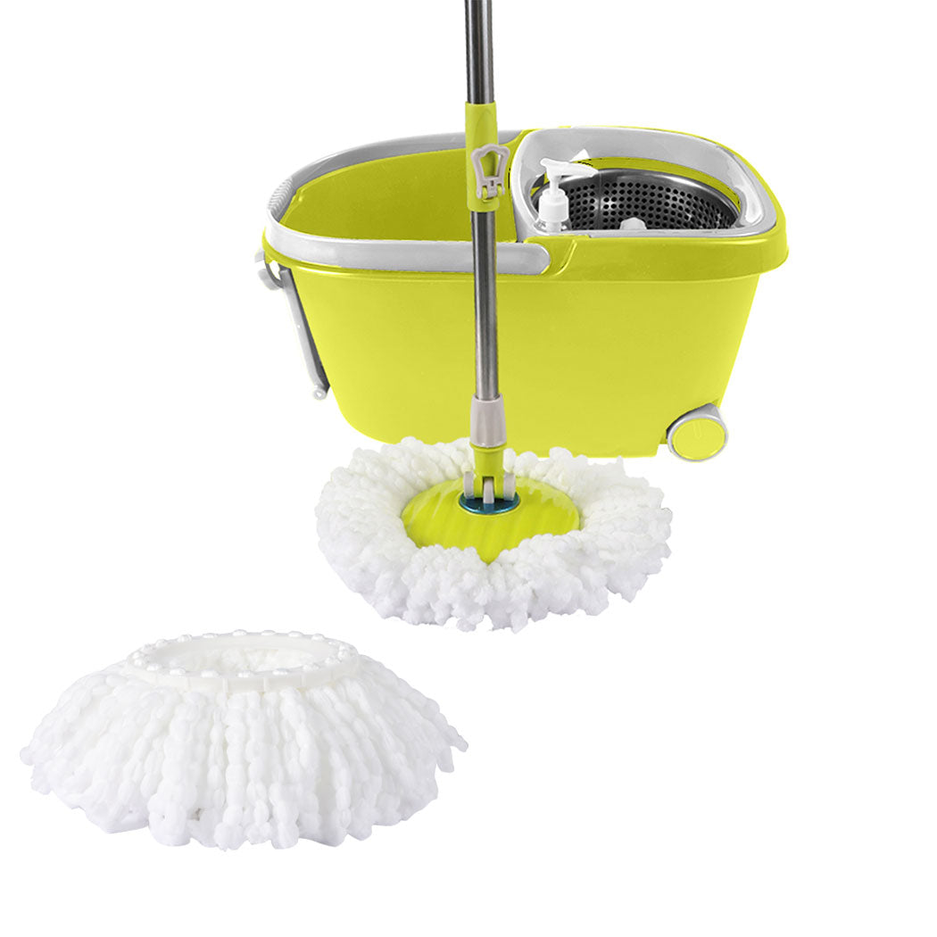 cleanflo-spin-mop-bucket-set-360-spinning-green-1973193868803444736