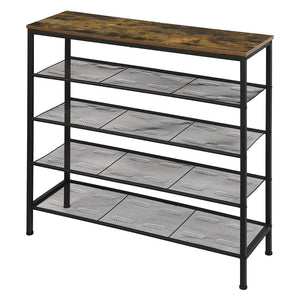 Levede 5-Tier Shoe Rack Storage Cabinet 100cm Wide-1975420510837805056