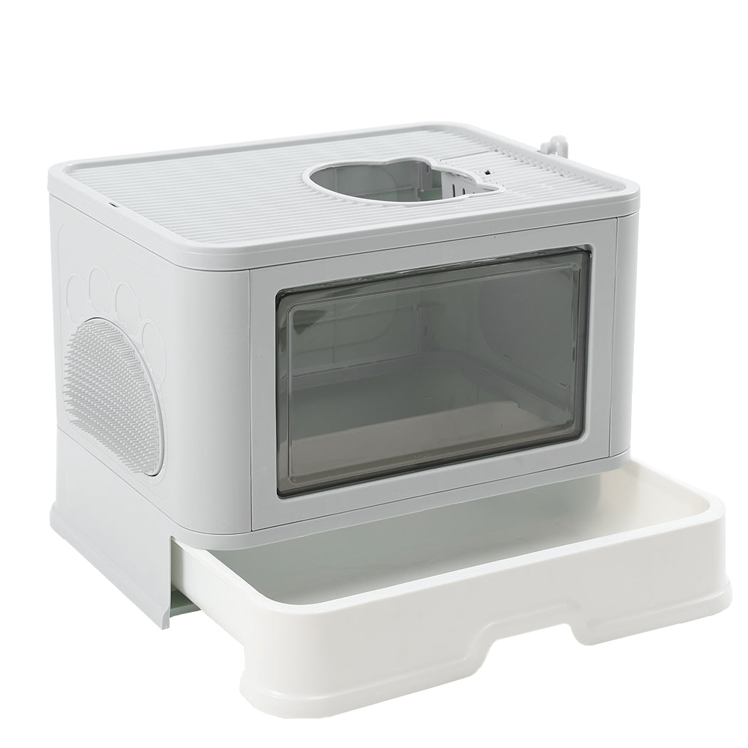 pawz-foldable-cat-litter-box-tray-enclosed-grey-1975420460250304512