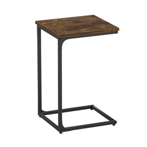 Levede C-shaped End Table Side Sofa Coffee Wood Overbed Laptop Table Industrial-1996005372577583104