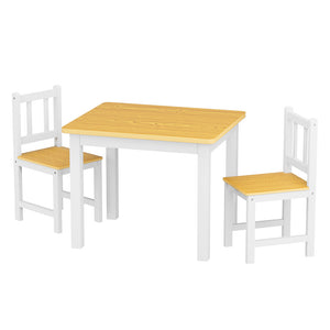 Bopeep Kids Table and Chairs Set Wooden 3PCS Study Play-1996005451644407808