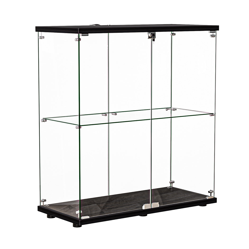 stacked-glass-display-cabinet-lockable-collections-storage-2-tier-shelf-2-door-1996005385227603968
