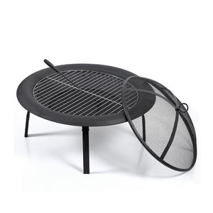 30" Portable Outdoor Fire Pit BBQ Grill Large-1973193619682758656