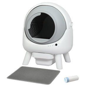 PaWz Smart Self Cleaning Cat Litter Box APP Control White-1996005463153577984
