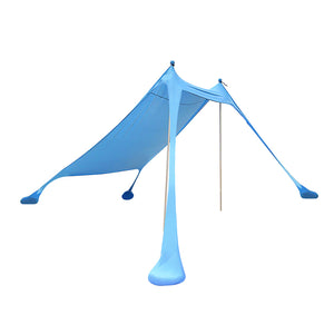 Beach Tent Camping Canopy 2-4 Person Family Sun Shade Shelter 210x210cm Blue-1973193766189797376