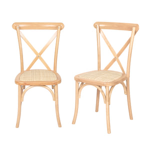 Levede 2X Dining Chairs Cross Back Chair-1996005365598261248