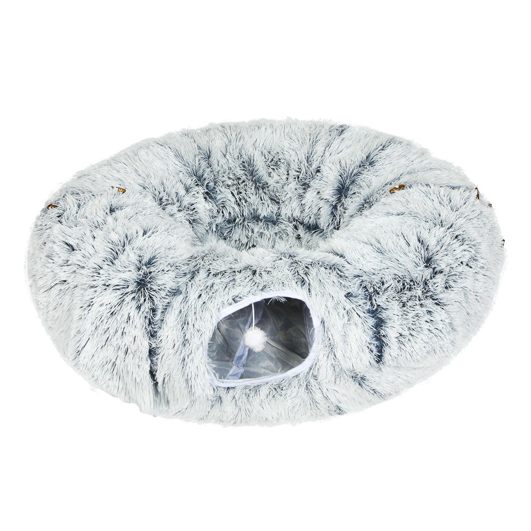 pawz-cat-tunnel-foldable-fluffy-plush-play-tube-grey-1996005432891674624