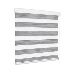 Marlow Blackout Zebra Roller Blind Curtains 180x210 Grey-1973194065474359296