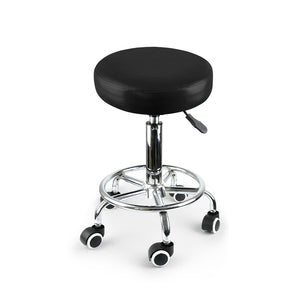 Levede Salon Stool Swivel Bar Stools Black-1973193725727346688