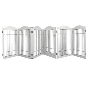 PaWz 6 Panels Pet Dog Playpen Puppy White-1973193674594586624