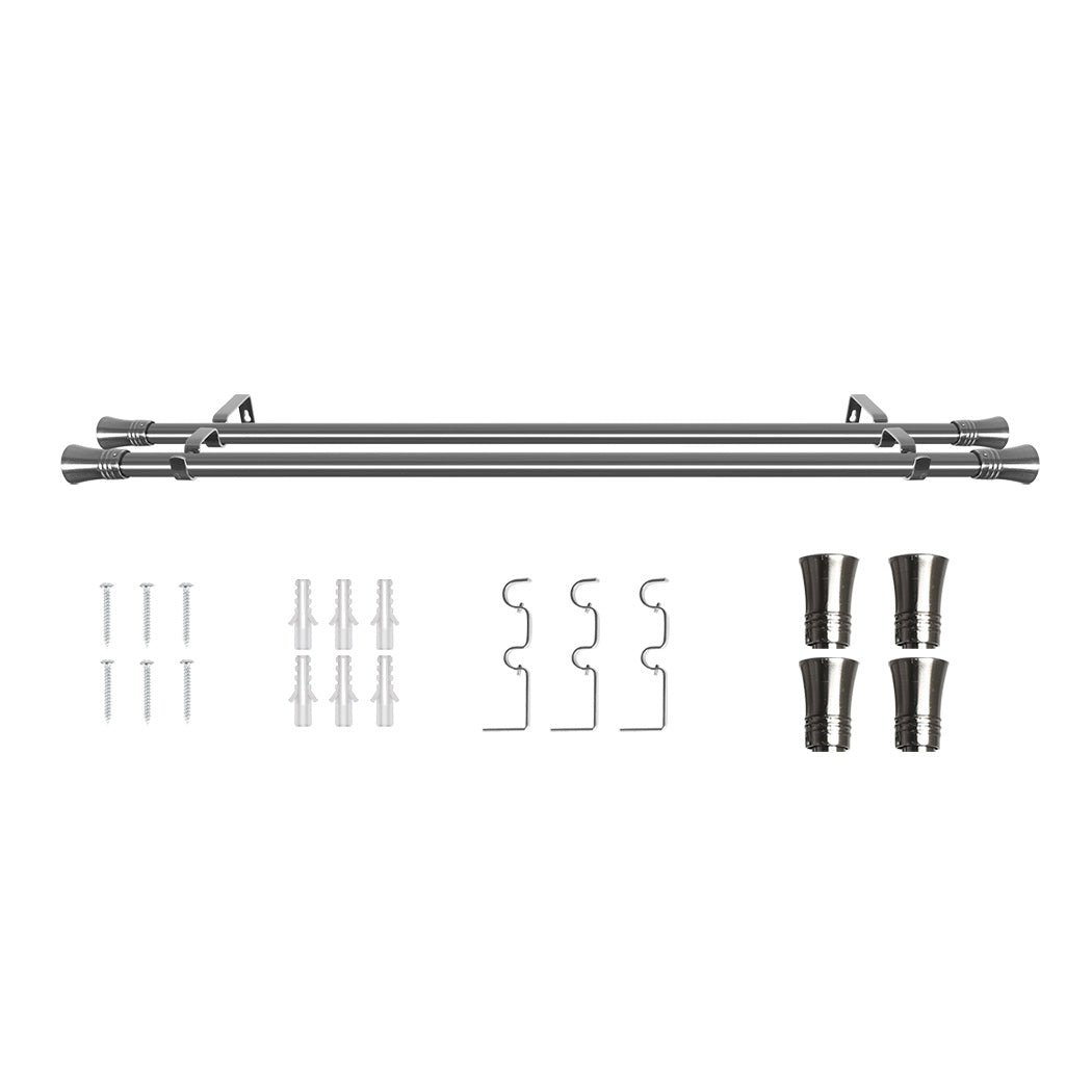 marlow-silver-double-curtain-rod-steel-pole-pommel-set-extendable-adjustable-1996005376444731392