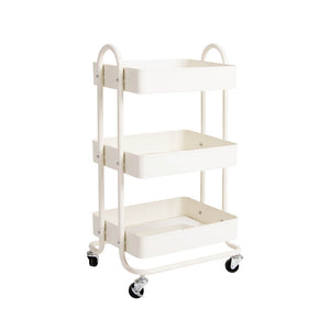 Levede 3 Tiers Kitchen Trolley Cart White-1973193877229801472