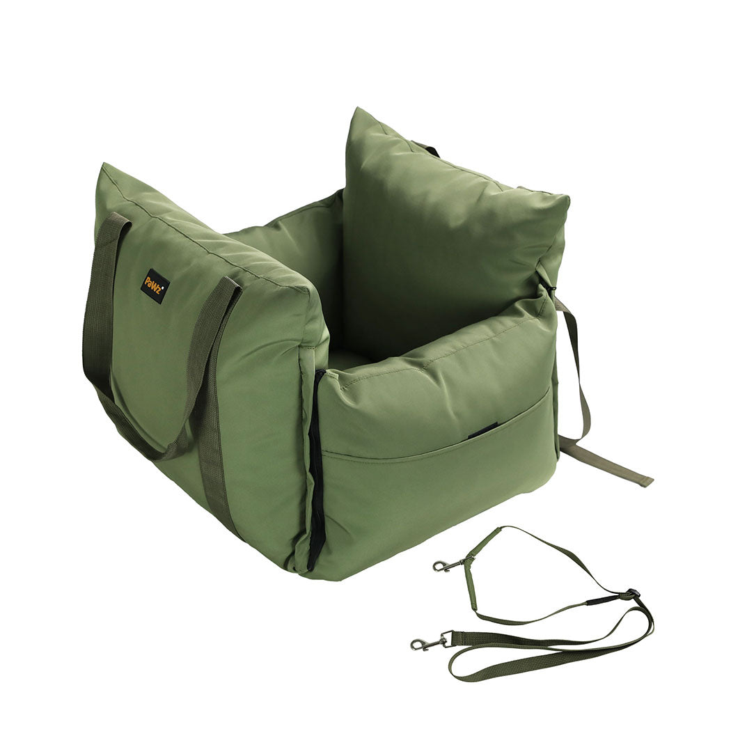 pawz-dog-car-seat-booster-belt-green-1973193691761872896
