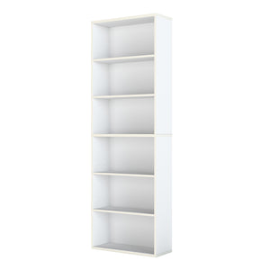 Levede 6 Tier Book Shelf Adjustable Shelves White-1996005525715816448