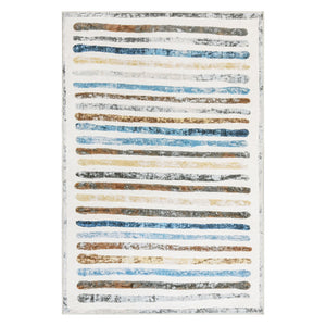 Marlow Floor Rug Short Pile Washable Carpet Soft Plush Non Slip Stripe 80x120-1996005378105675776