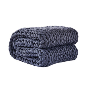 Dreamz Knitted Weighted Blanket Chunky Dark Grey Double 7KG-1973194040107208704