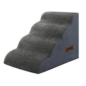 Pawz 4 Steps Pet Stairs Dog Ramp High Density Foam Grey-1996005456614658048