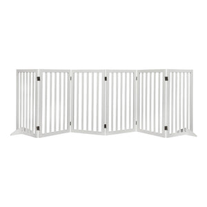 PaWz Wooden Pet Gate Dog Fence Safety White 10 Pack-1980114289377284096