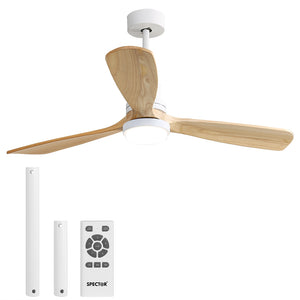 Spector Ceiling Fan 52'' DC Motor Wood Natural-1973193856954535936