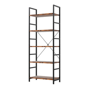 Levede 5-Tier Industrial Bookshelf Bookcase 157.5cm-1996005585740500992