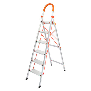 Traderight 6 Step Ladder Folding Aluminium-1973193887921082368