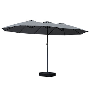 Centra 4M Double-sided Patio Umbrella Outdoor Umbrella Base Stand Grey-1996005404835975168