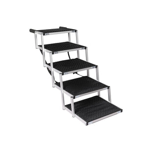 PaWz 5 Steps Dog Ramp Adjustable Height Black-1973193664029134848