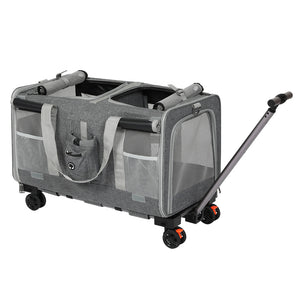 Pawz Pet Carrier 4 Wheel Portable Rolling Foldable-1996005445629775872