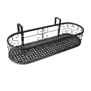 Levede Plant Stand Outdoor Indoor Home Black Oval-1973193776281292800