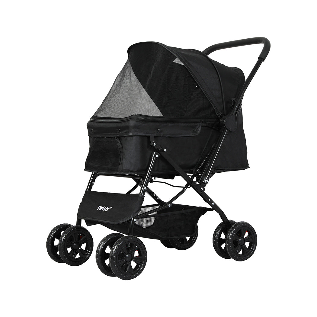 pawz-pet-stroller-dog-cat-carrier-foldable-black-1973193719184232448