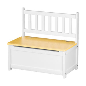 Levede 2-In-1 Kids Toys Storage Bench Box Wooden Chair-1996005461425524736