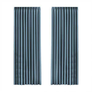 Marlow 2XBlockout Curtains Chenille 132x250 Blue-1973194066585849856