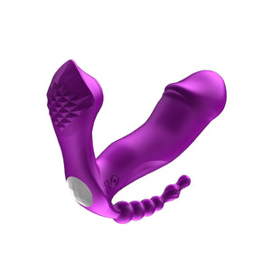 Urway Wearable Dildo Vibrator Stimulator Purple-1973193748804407296