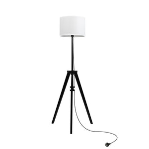EMITTO Wooden Floor Lamp Modern Tripod Black-1973193957710106624