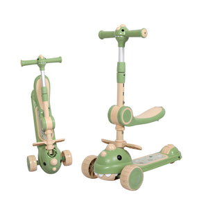 BoPeep Foldable Kids Scooter Flip-able Seat Green-1996005546355986432