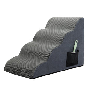 Pawz 4 Steps Pet Stairs Dog Ramp High Density Foam Grey-1996005465514971136