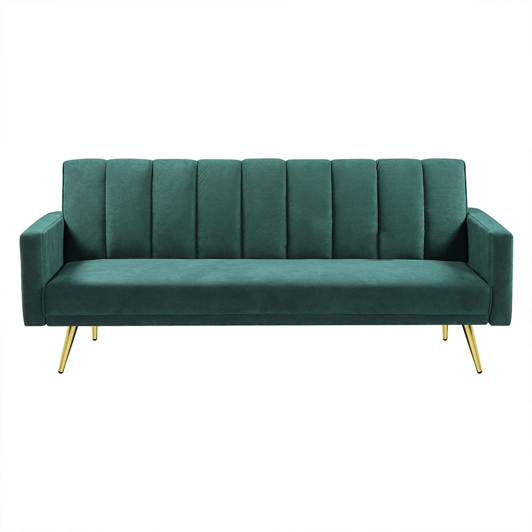 levede-sofa-bed-convertible-velvet-lounge-recliner-couch-sleeper-3-seater-green-1973193800419512320