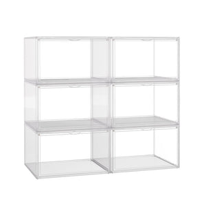 Stacked 6Pc Shoe Box Storage Display Stackable-1996005415183323136