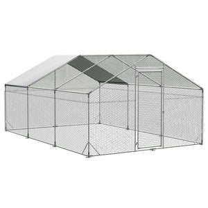 Pawz 600x300x194cm Large Metal Walk-in Chicken Coop Cage-1996005446175035392