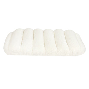 Pawz M Size Orthopedic Dog Bed with Sherpa Plush Removable Cover in White-1996005458556620801