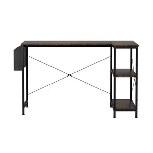 Levede L Shaped Computer Desk Corner Desk Brown-1996005368580411393